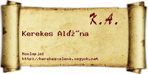 Kerekes Aléna névjegykártya
